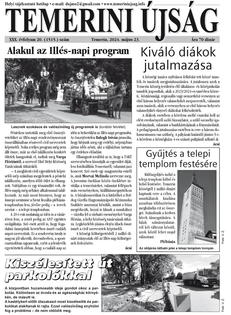 Temerini Újság, 30. évf. 2024. május 23. 20. sz.