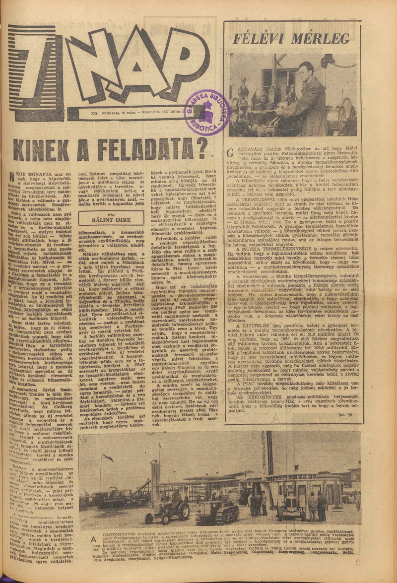 7 Nap, 12. évf. 1957. július 28. 31. sz.