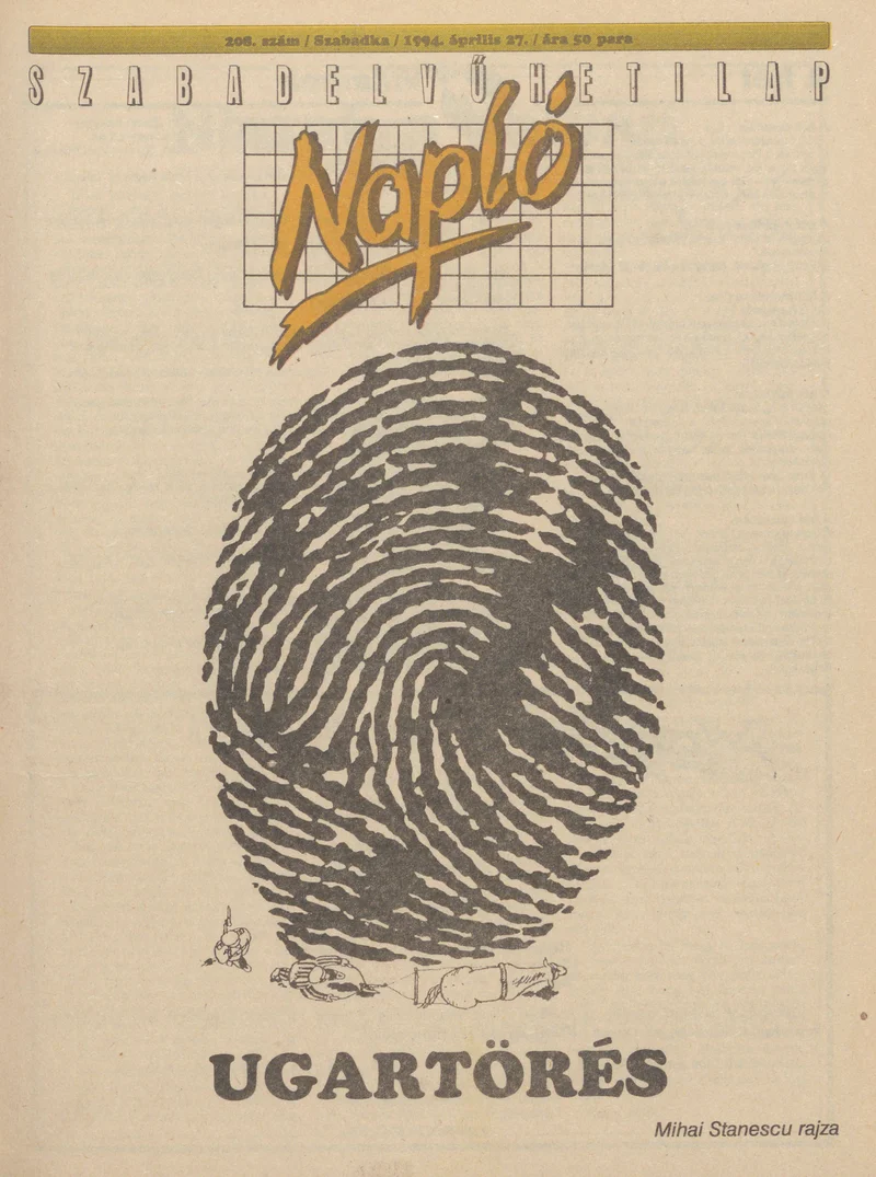 Napló - Szabadelvű hetilap, 5. évf. 1994. április 27. 208. sz.