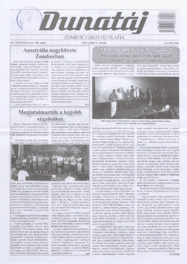 Dunatáj, 16. évf. 2014. július 2. 789. sz.