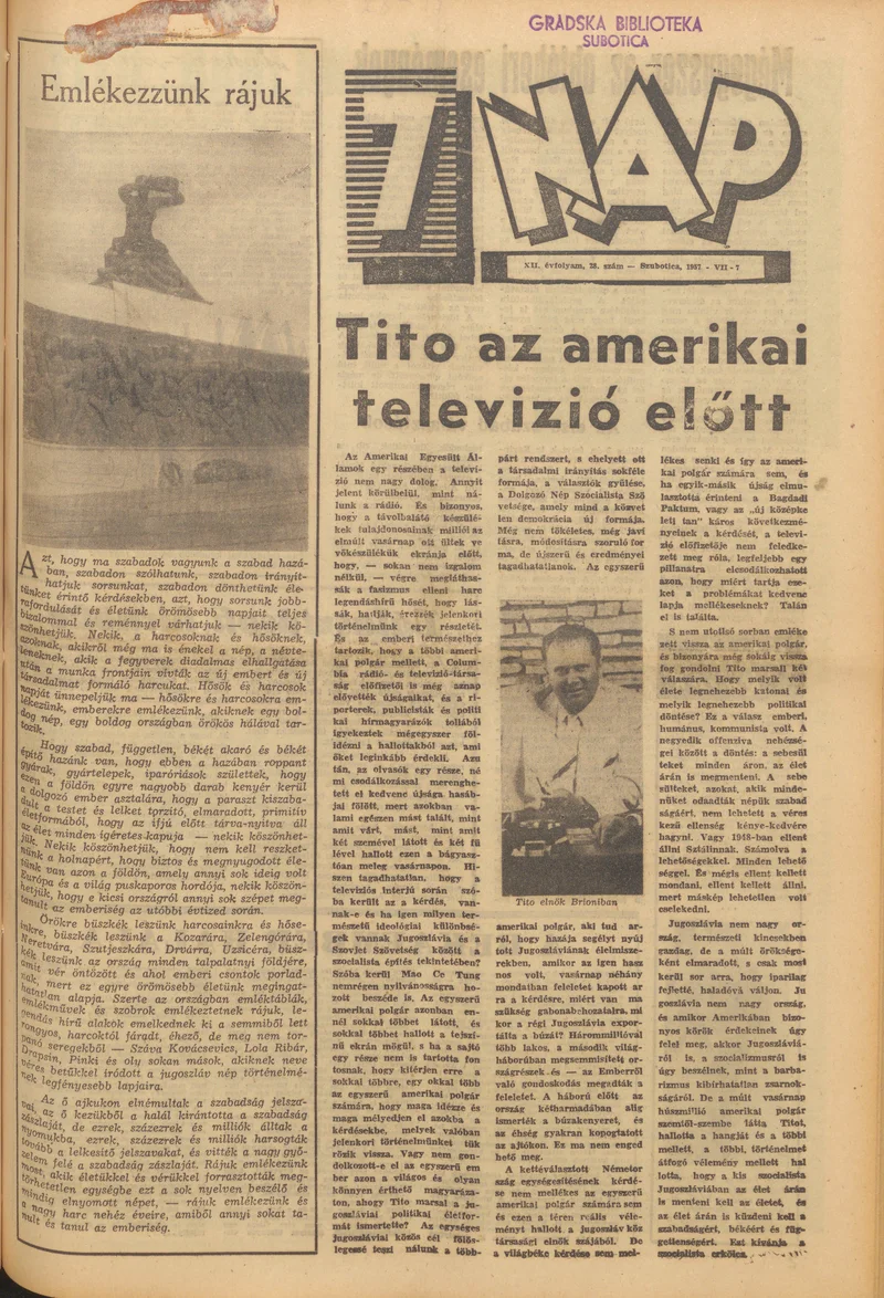7 Nap, 12. évf. 1957. július 7. 28. sz.