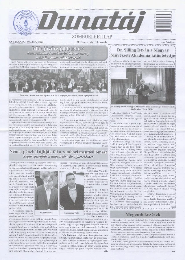 Dunatáj, 17. évf. 2015. november 18. 855. sz.
