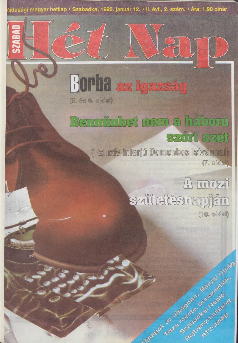Szabad Hét Nap, 2. évf. 1995. január 12. 2. sz.