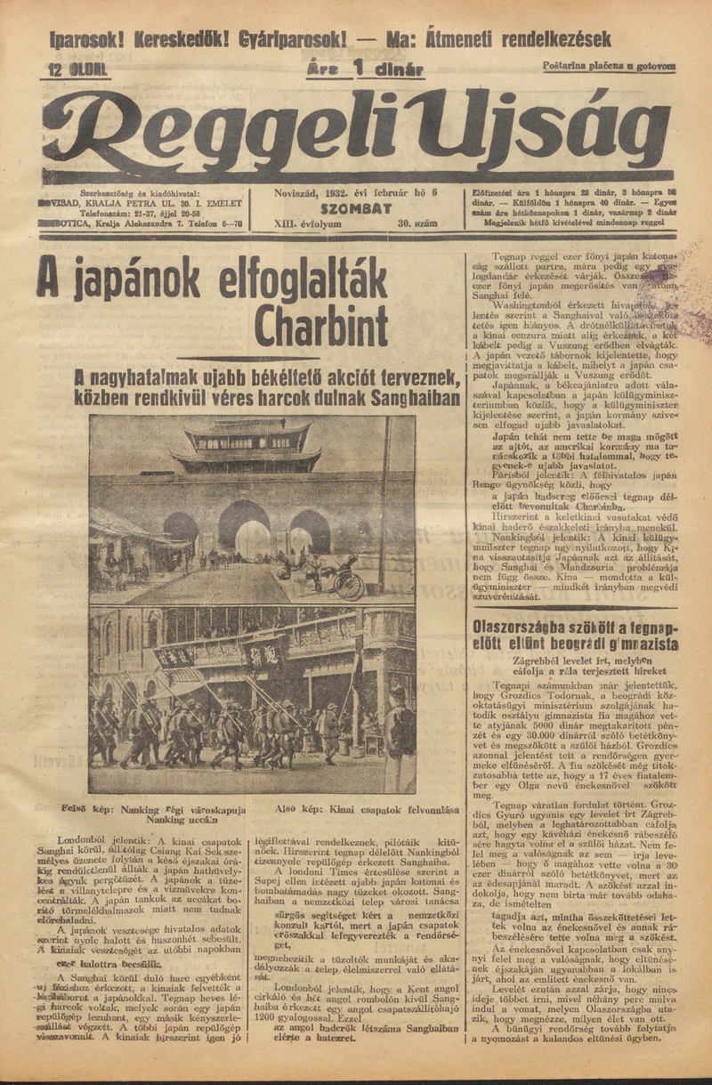 Reggeli Újság, 13. évf. 1932. február 6. 30. sz.