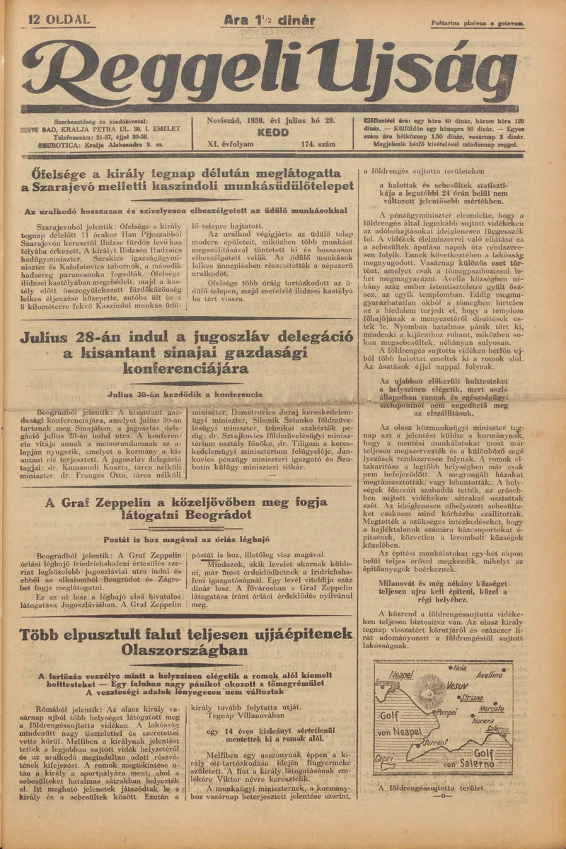Reggeli Újság, 11. évf. 1930. július 29. 174. sz.
