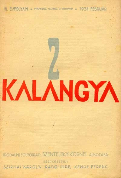 Kalangya, 3. évf. 1934. február. 2. sz. 85–164. oldal
