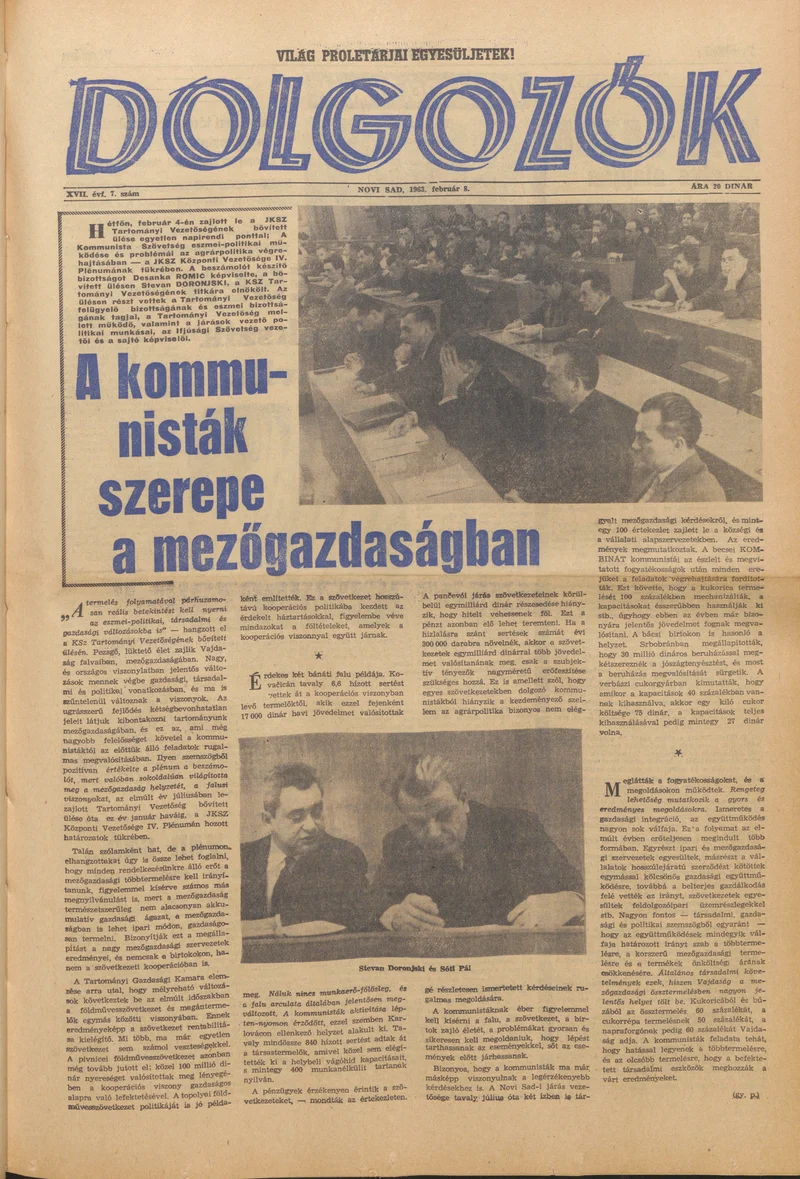 Dolgozók, 17. évf. 1963. február 8. 7. sz.