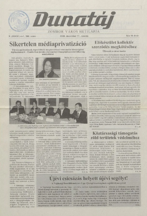 Dunatáj, 10. évf. 2008. december 17. 506. sz.