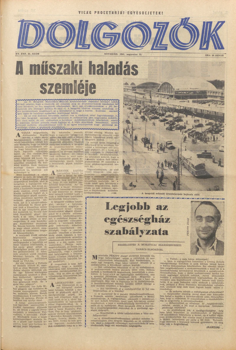 Dolgozók, 15. évf. 1961. augusztus 25. 35. sz.