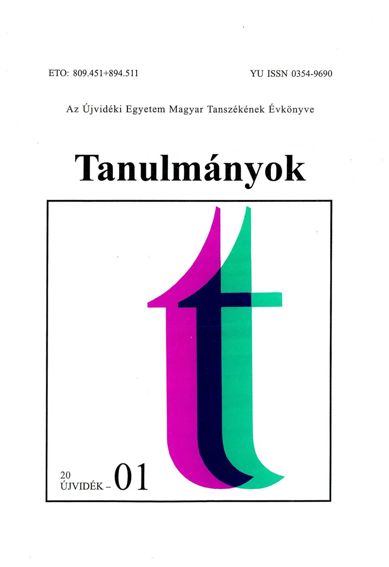 Tanulmányok, 31. évf. 2001. 34. sz. 1–180. oldal