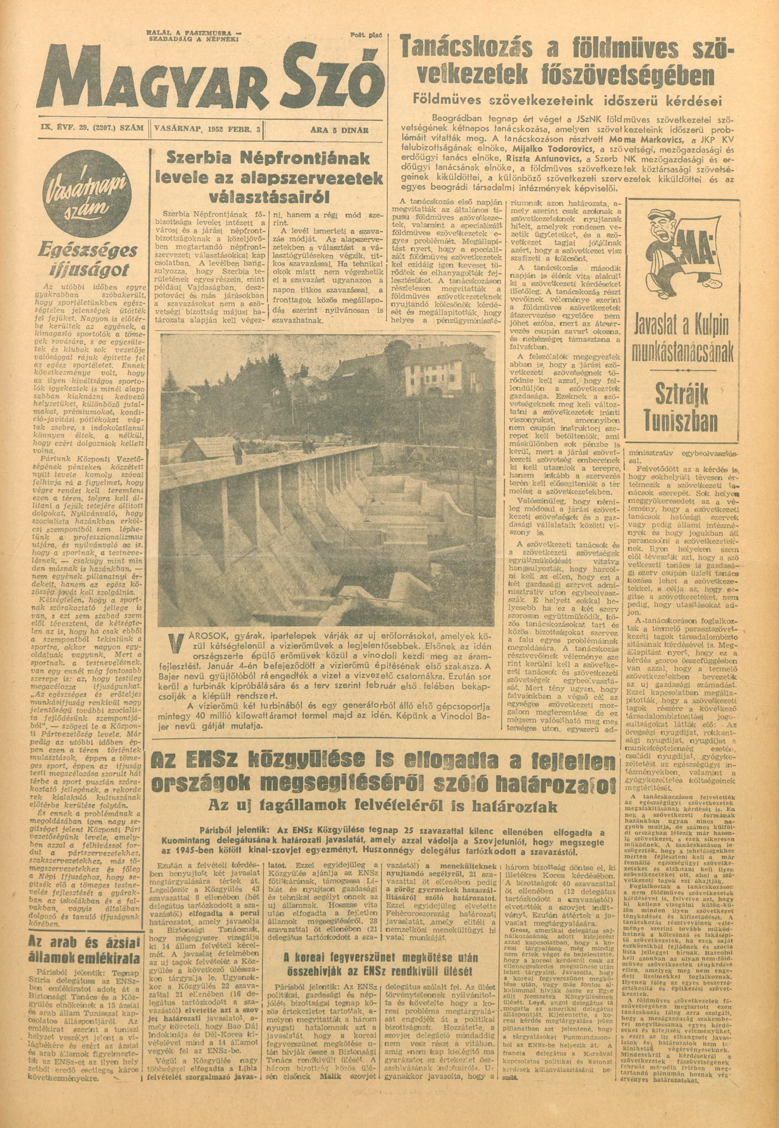 Magyar Szó, 9. évf. 1952. február 3. 29. sz. 1–8. oldal