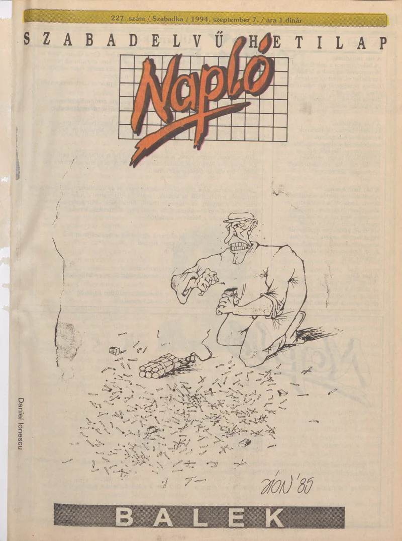 Napló - Szabadelvű hetilap, 5. évf. 1994. szeptember 7. 227. sz.