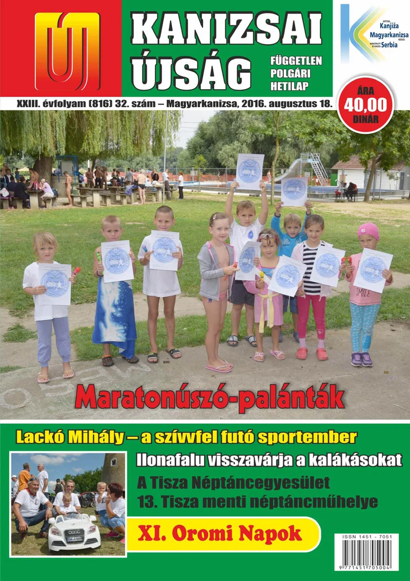 Új Kanizsai Újság, 23. évf. 2016. augusztus 18. 32. sz.