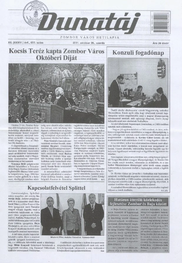 Dunatáj, 13. évf. 2011. október 26. 655. sz.