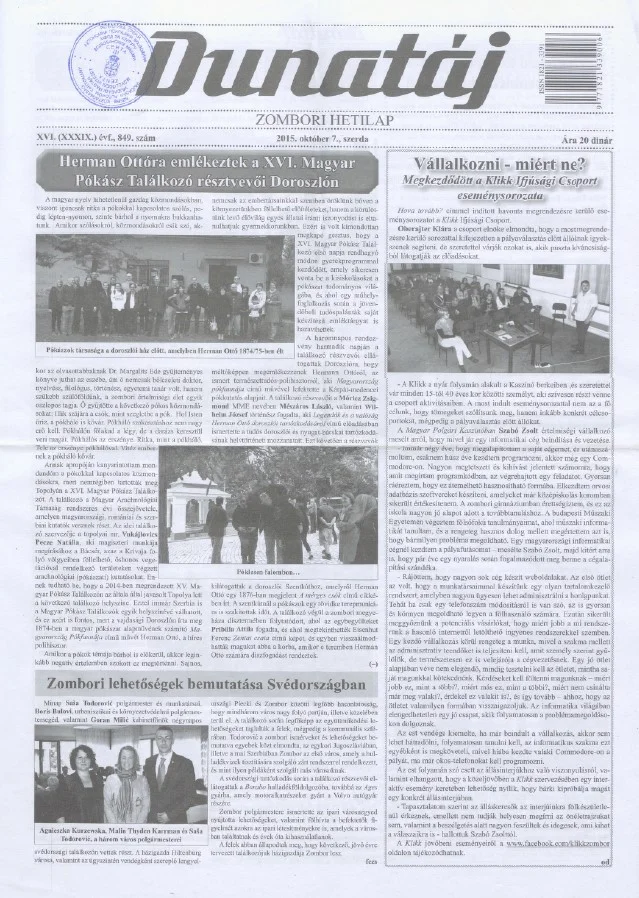 Dunatáj, 17. évf. 2015. október 7. 849. sz.
