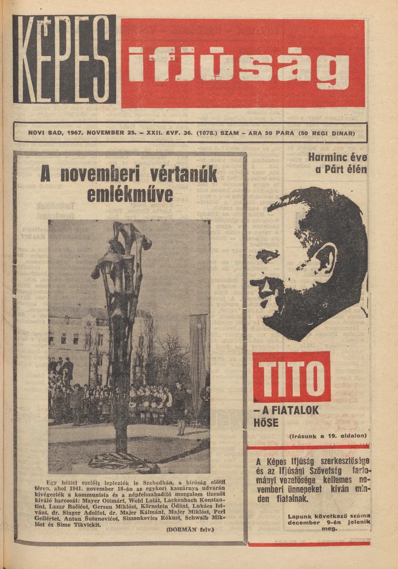 Képes Ifjúság, 23. évf. 1967. november 25. 36. sz. 1–40. oldal