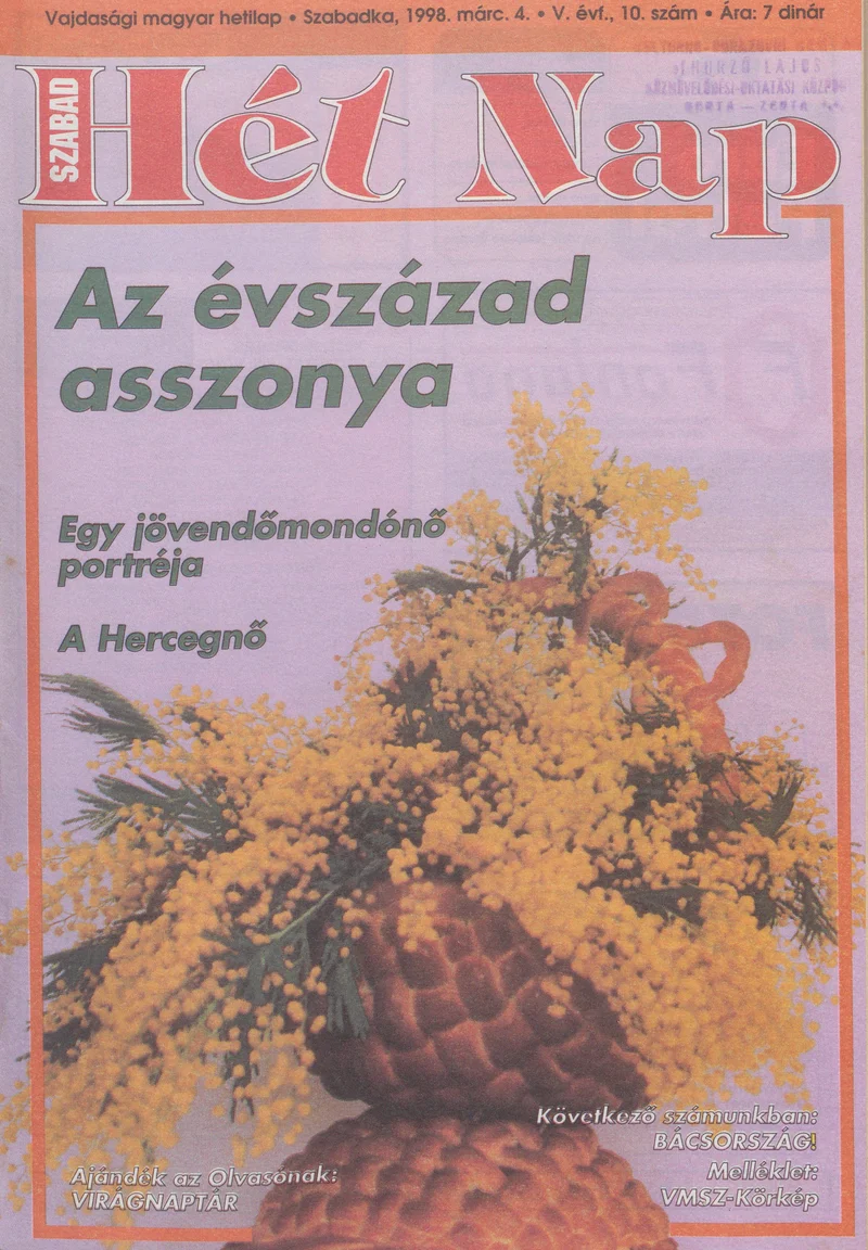 Szabad Hét Nap, 5. évf. 1998. március 4. 10. sz.
