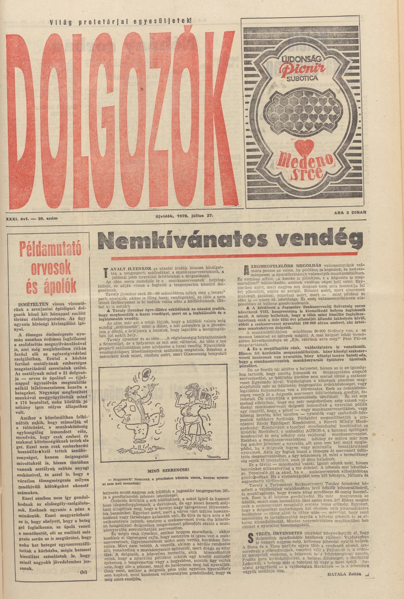 Dolgozók, 32. évf. 1978. július 27. 30. sz.