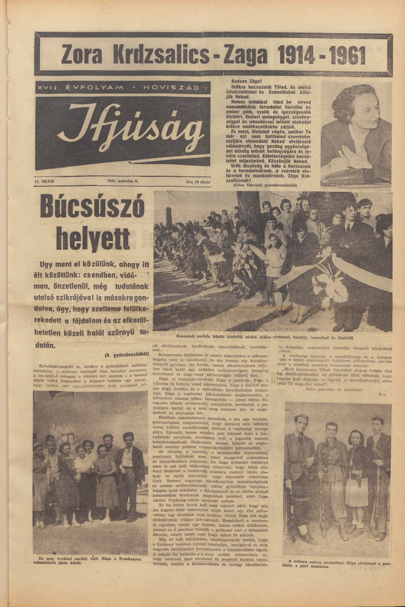 Ifjúság, 17. évf. 1961. március 9. 11. sz.