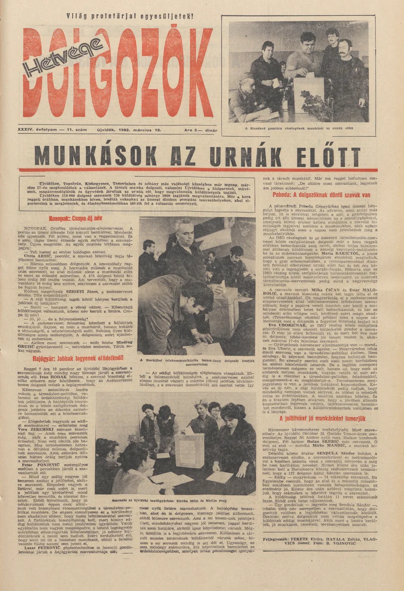 Dolgozók, 36. évf. 1982. március 18. 11. sz.