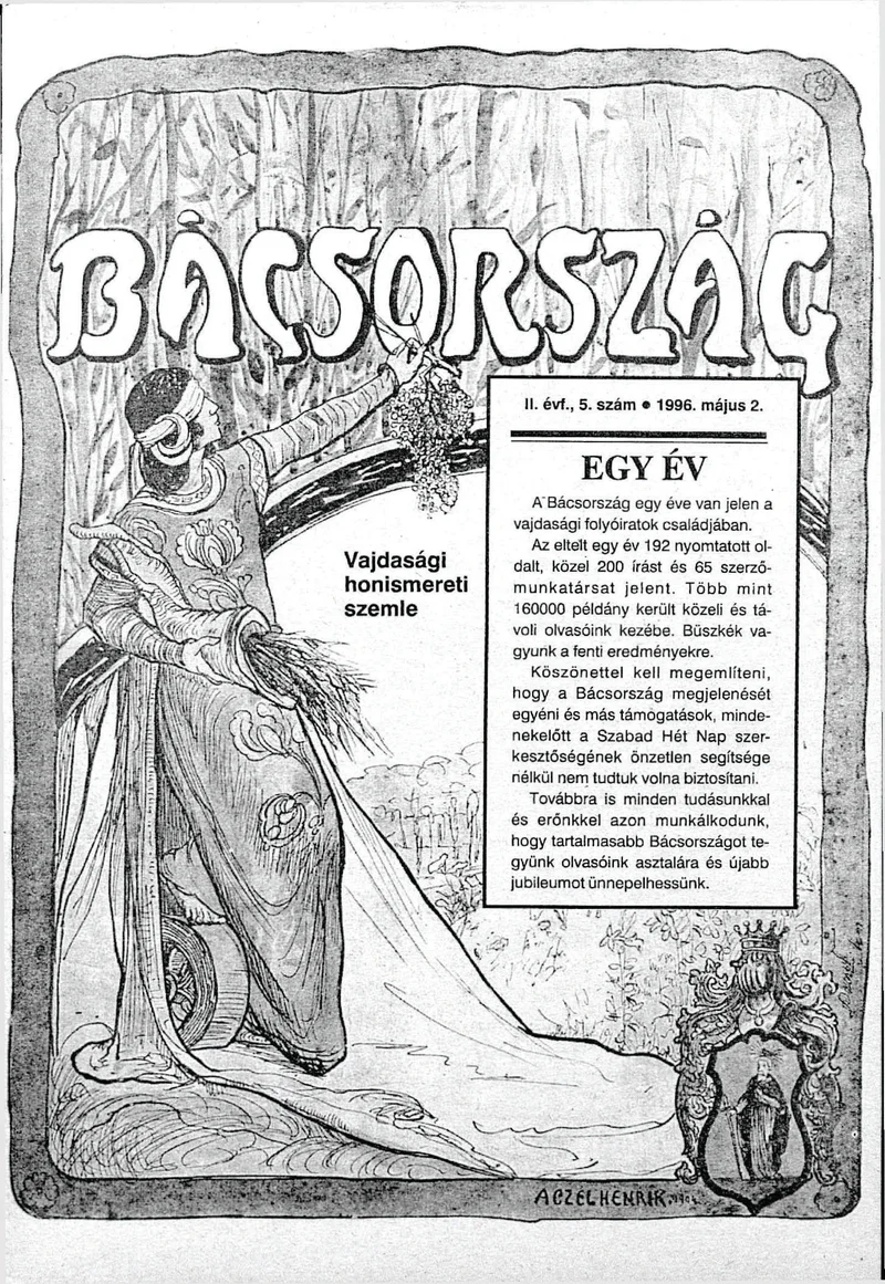 Bácsország, 2. évf. 1996. május 2. 5. sz.