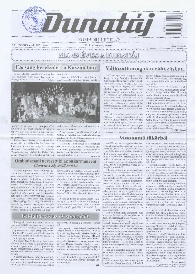 Dunatáj, 17. évf. 2015. február 4. 816. sz.