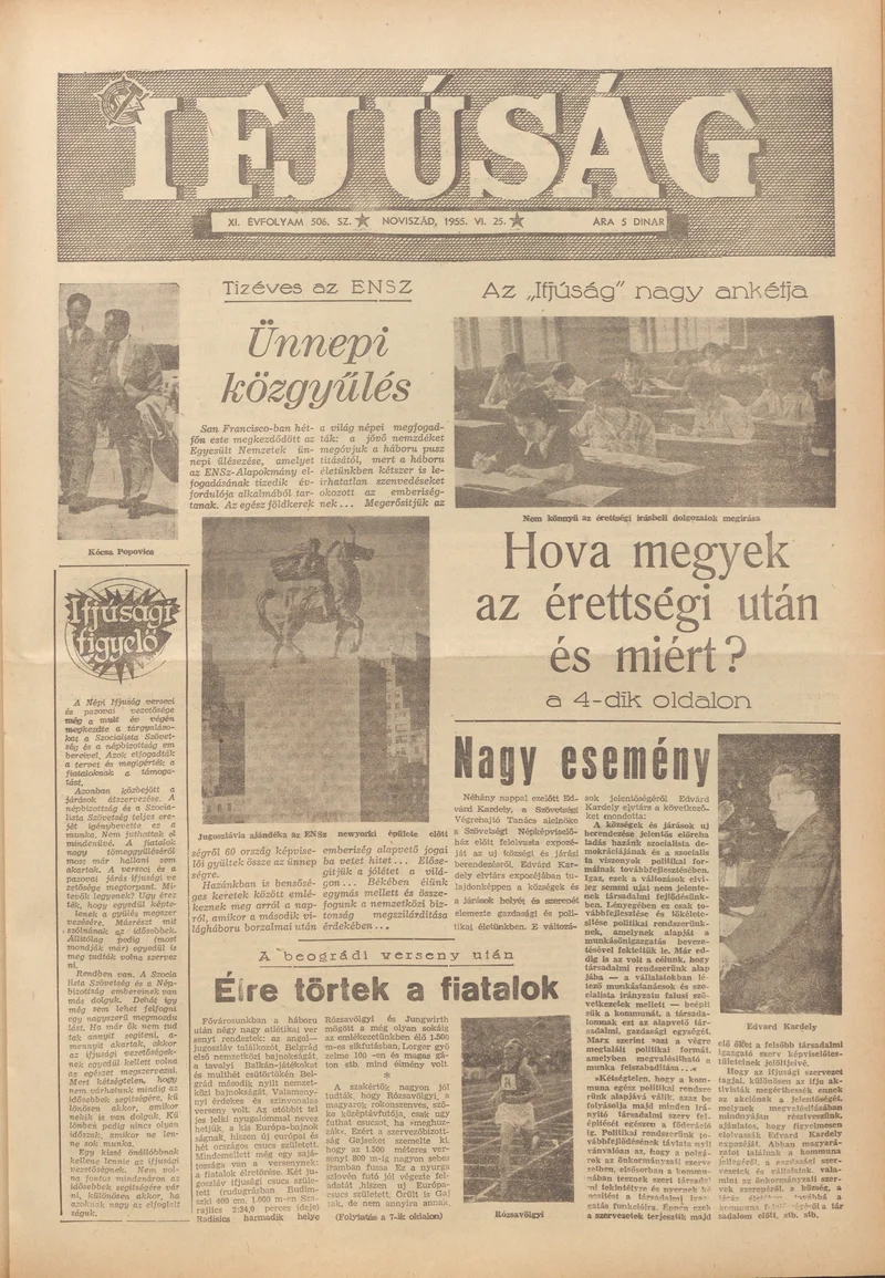 Ifjúság, 11. évf. 1955. június 25. 506. sz.