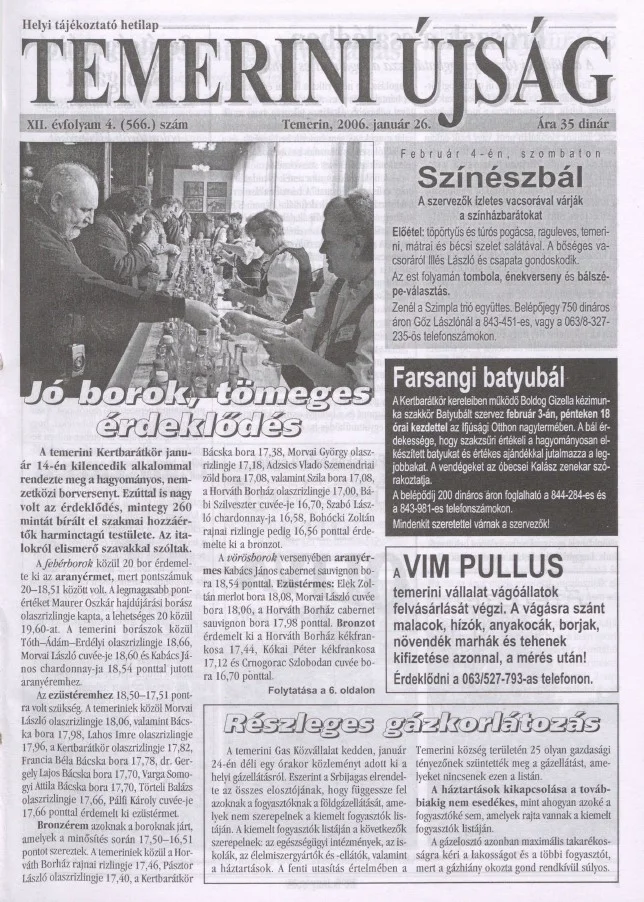 Temerini Újság, 12. évf. 2006. január 26. 4. sz.