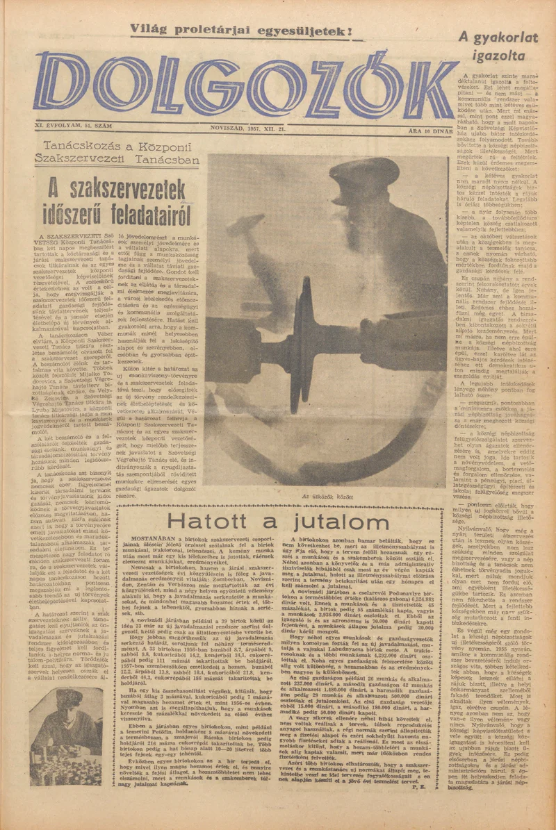 Dolgozók, 11. évf. 1957. december 21. 51. sz.