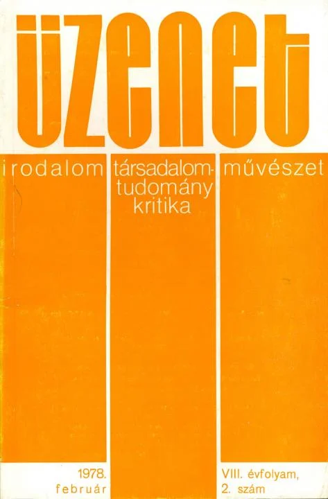 Üzenet, 8. évf. 1978. február. 2. sz. 99–160. oldal