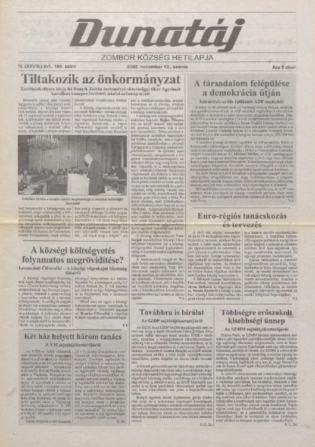 Dunatáj, 4. évf. 2002. november 13. 188. sz.