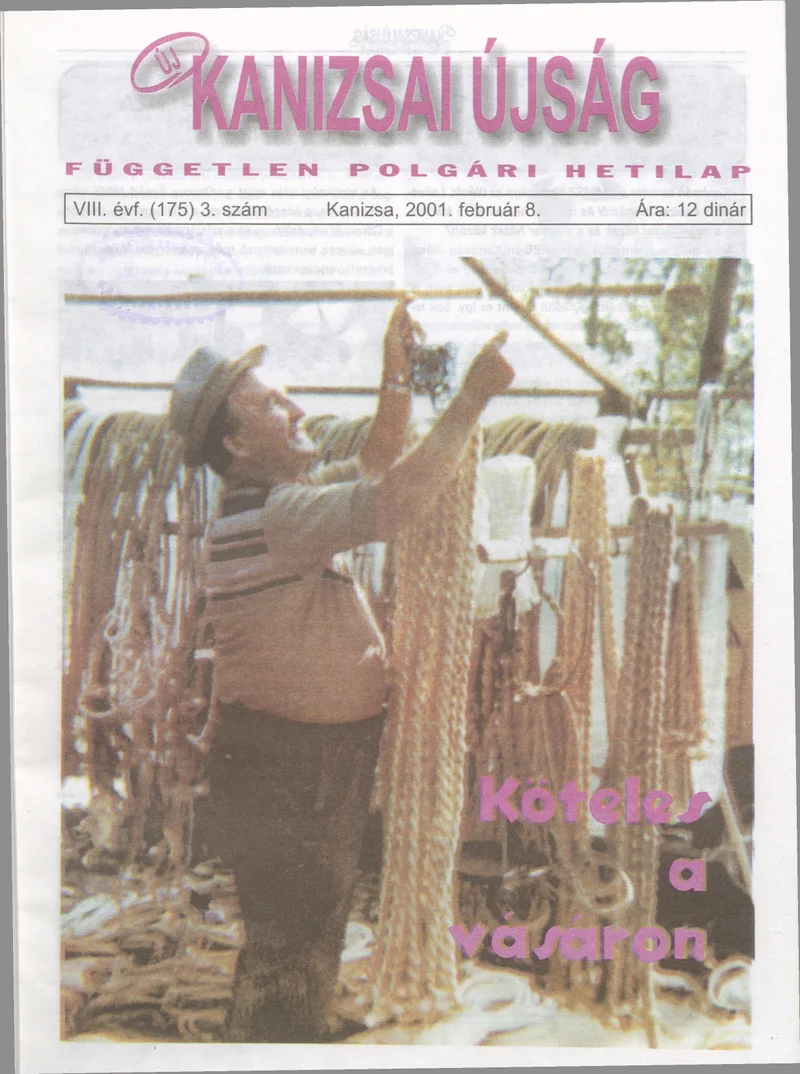 Új Kanizsai Újság, 8. évf. 2001. február 8. 3. sz.