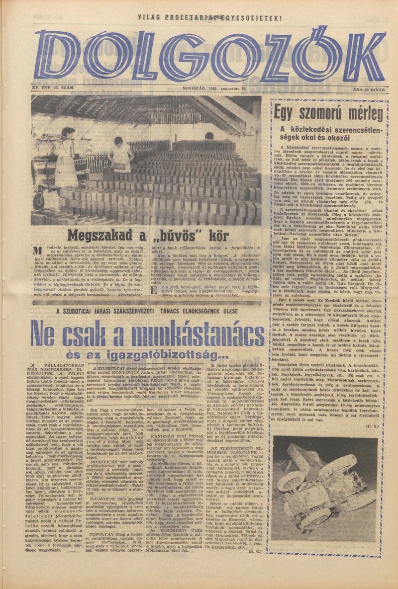 Dolgozók, 15. évf. 1961. augusztus 11. 33. sz.
