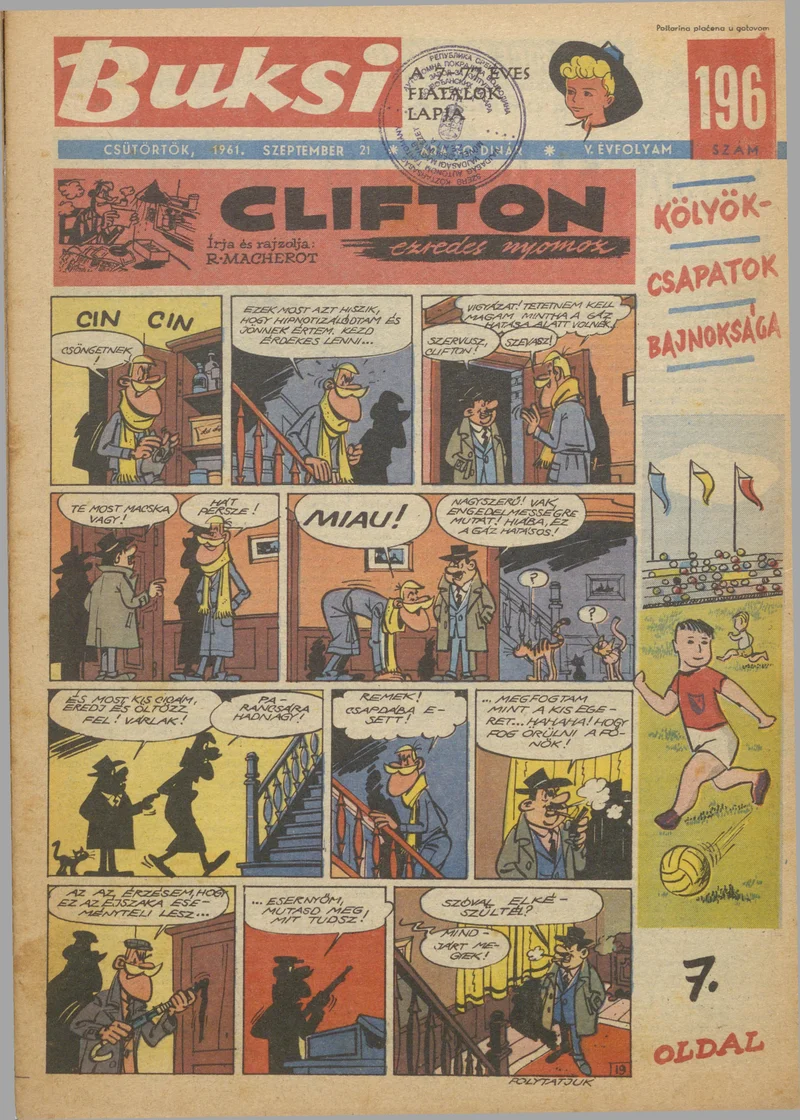 Buksi, 5. évf. 1961. szeptember 21. 196. sz.