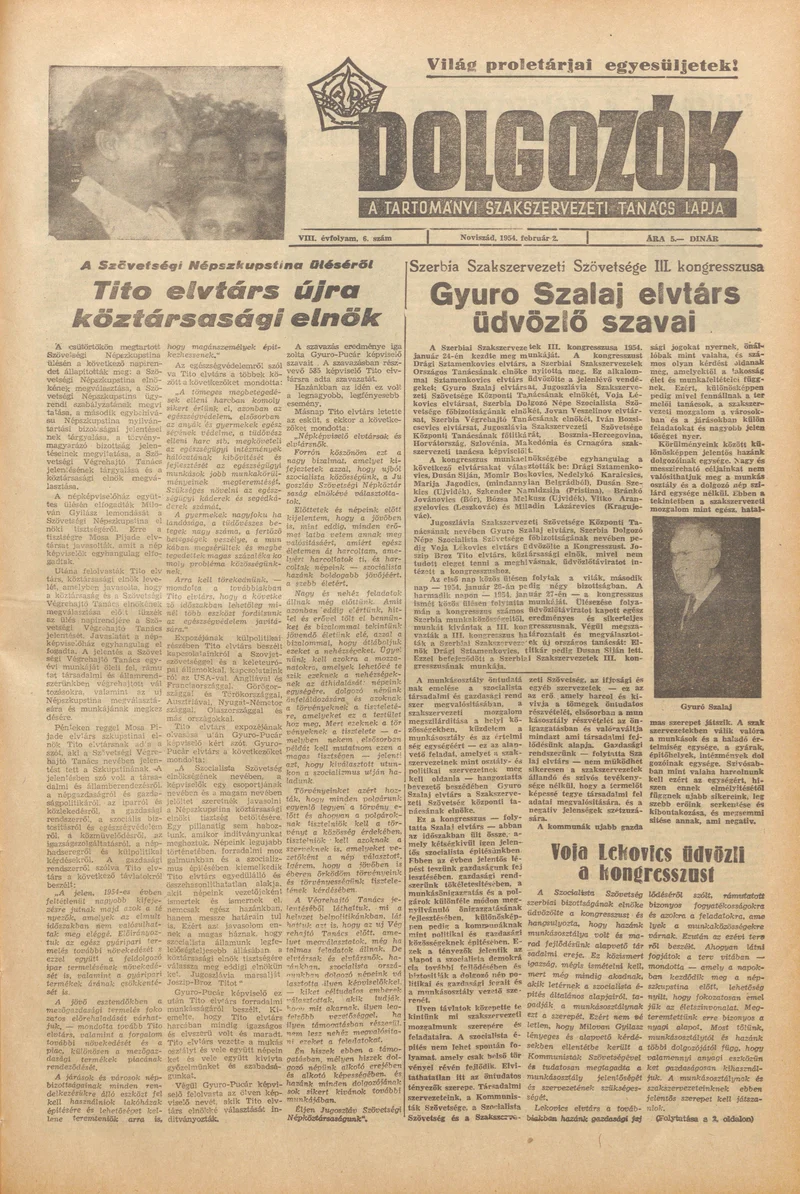 Dolgozók, 8. évf. 1954. február 2. 6. sz.