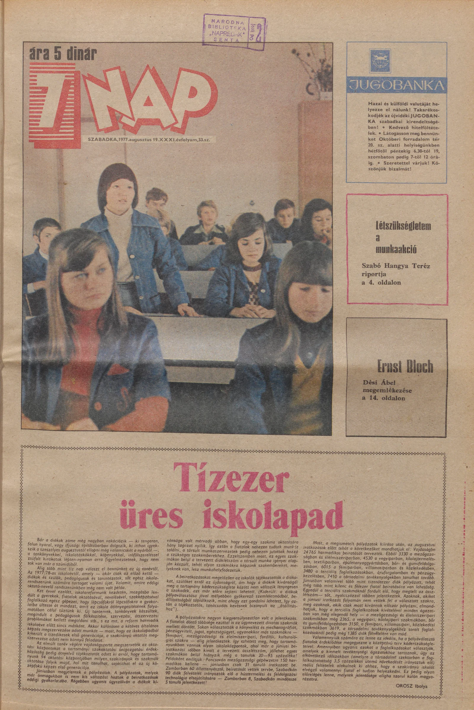 7 Nap, 32. évf. 1977. augusztus 19. 33. sz. 1–20. oldal