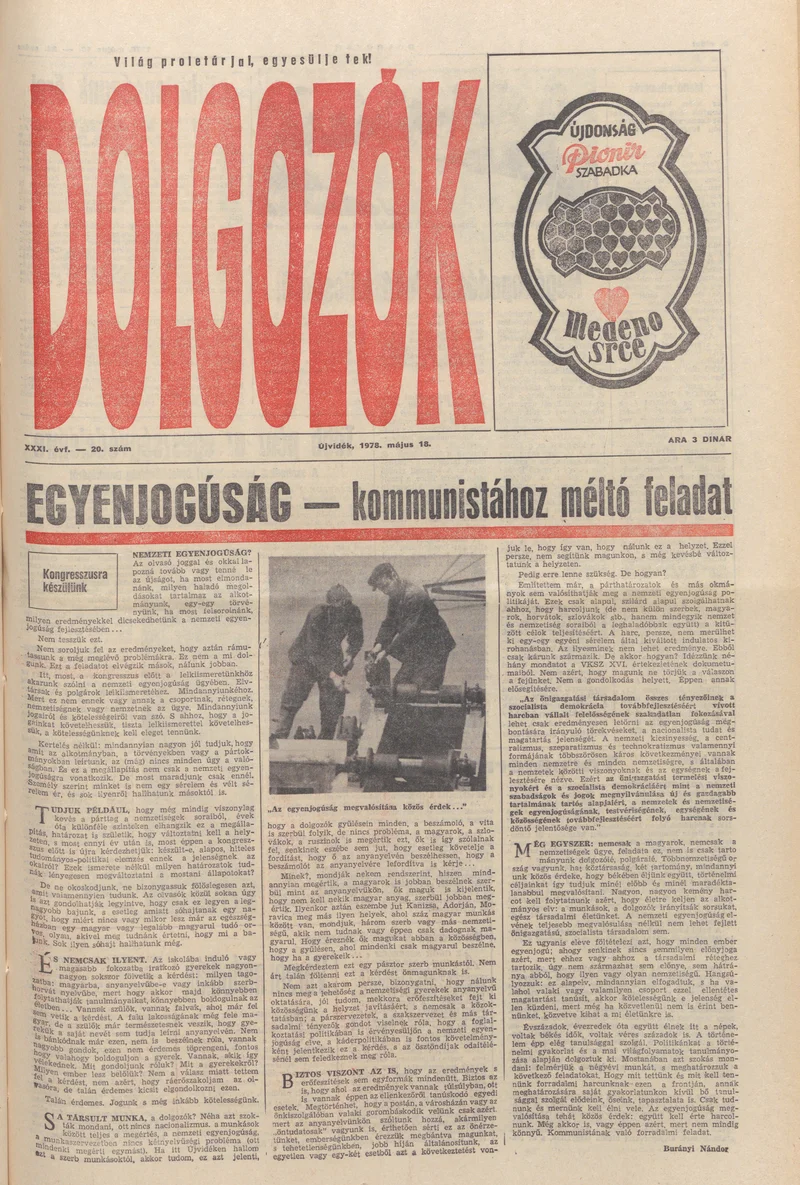 Dolgozók, 32. évf. 1978. május 18. 20. sz.