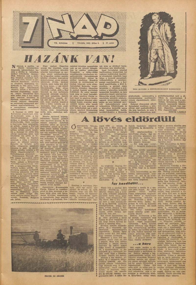 7 Nap, 7. évf. 1952. július 6. 27. sz. 1–12. oldal