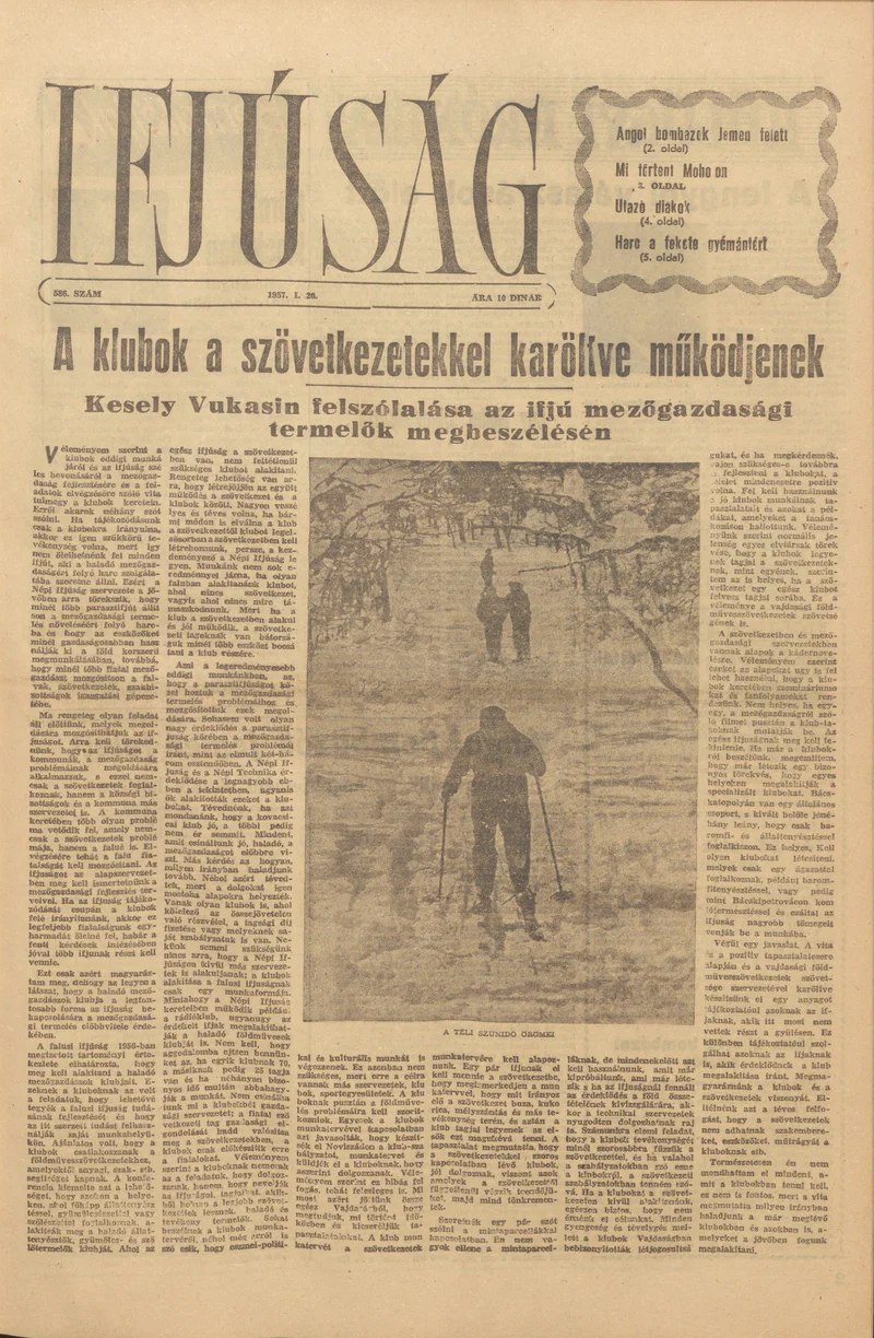 Ifjúság, 13. évf. 1957. január 20. 586. sz.
