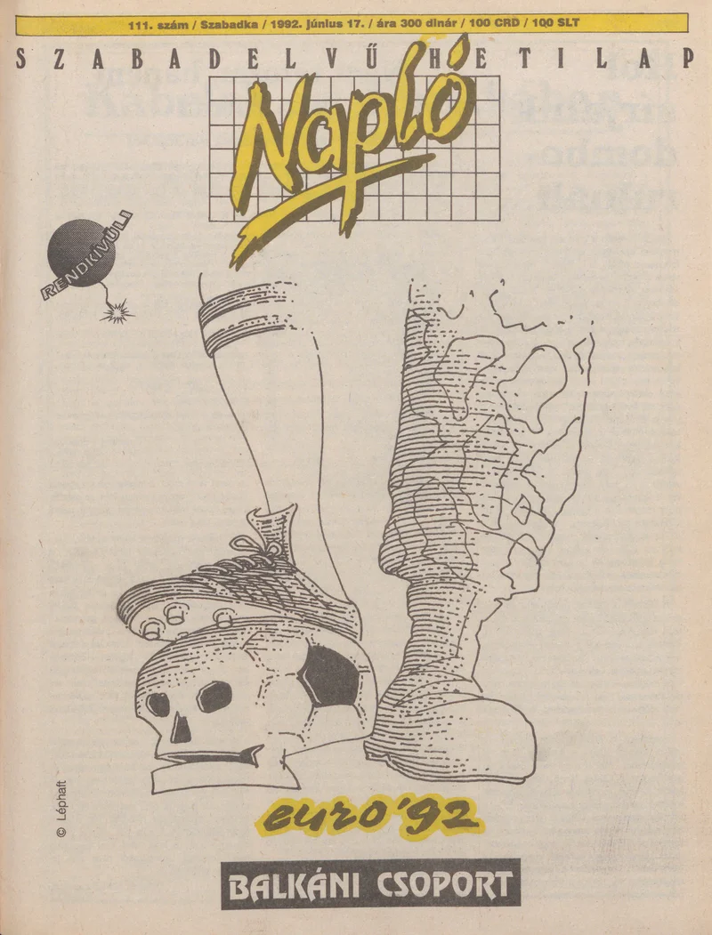 Napló - Szabadelvű hetilap, 3. évf. 1992. június 17. 111. sz.