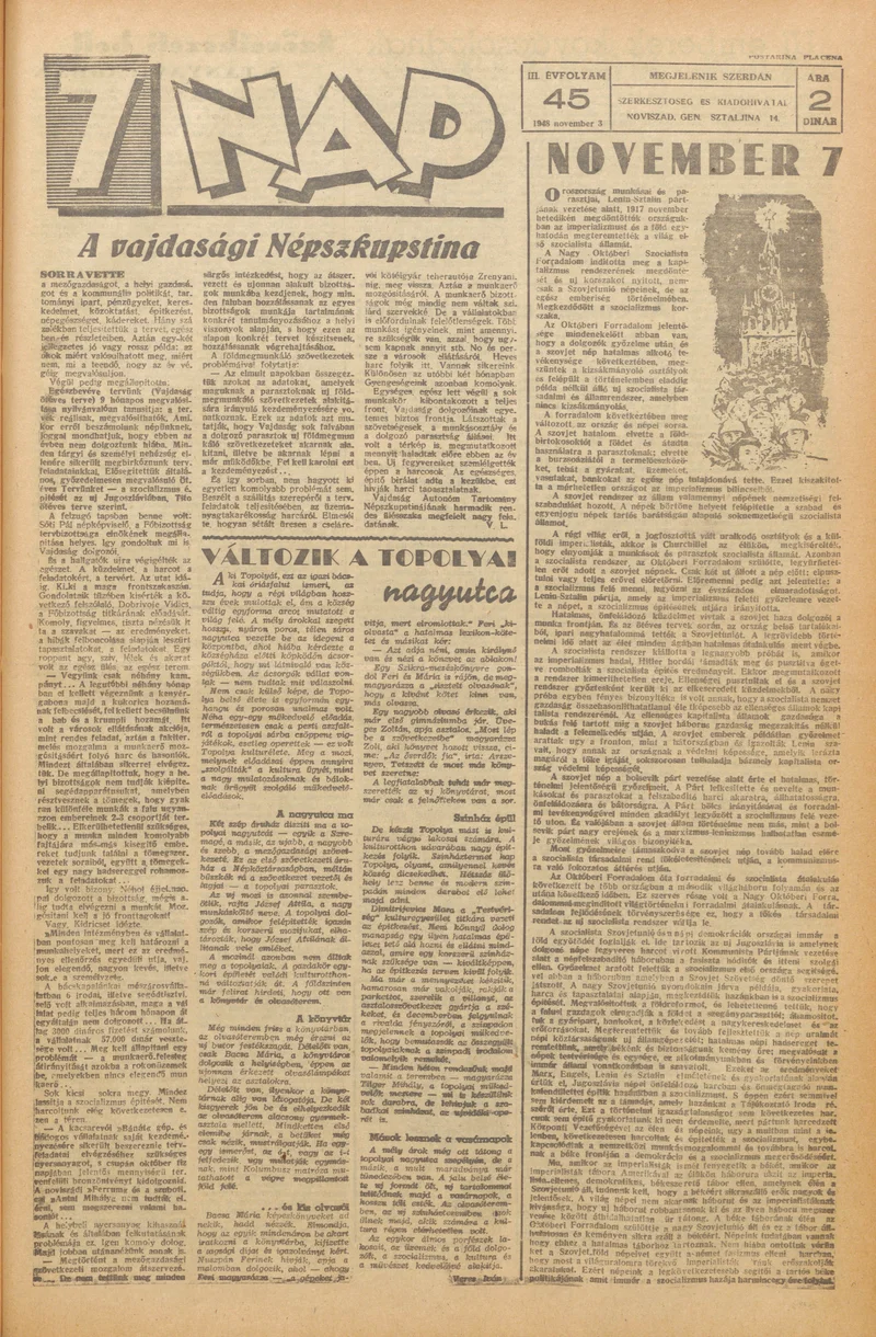 7 Nap, 3. évf. 1948. november 3. 45. sz. 1–4. oldal