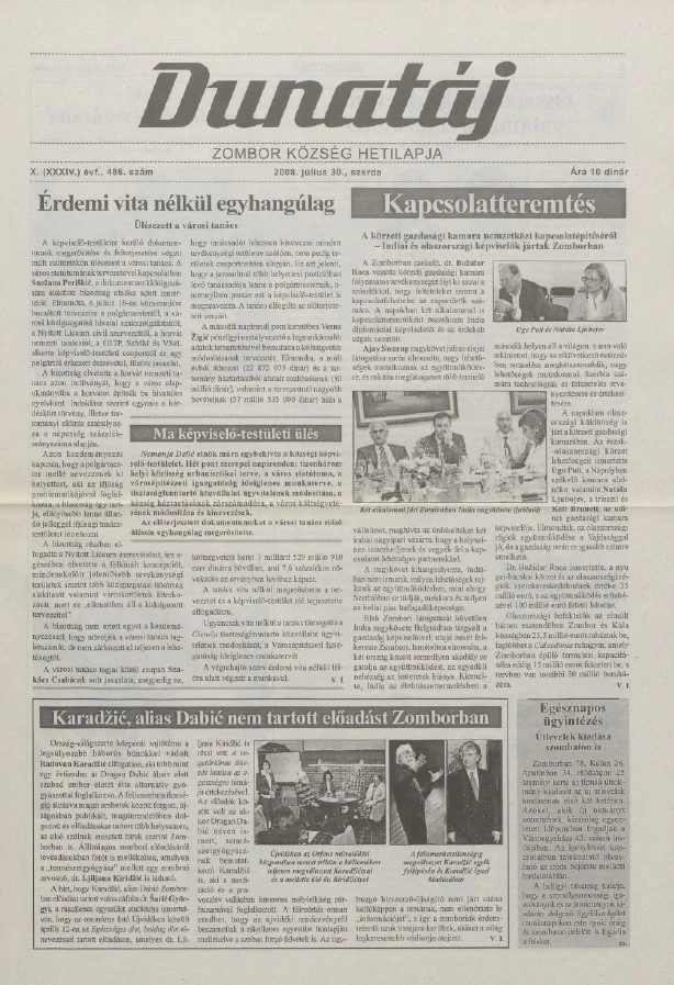 Dunatáj, 10. évf. 2008. július 30. 486. sz.