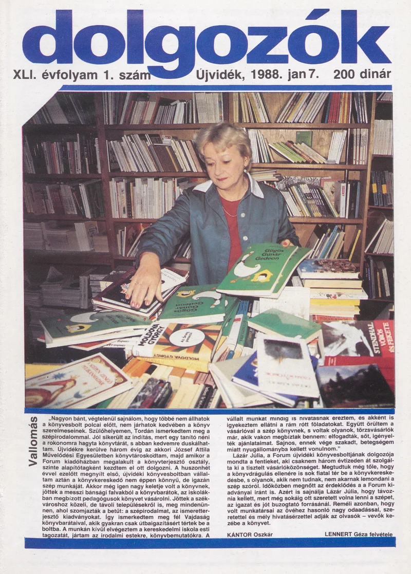 Dolgozók, 42. évf. 1988. január 7. 1. sz.