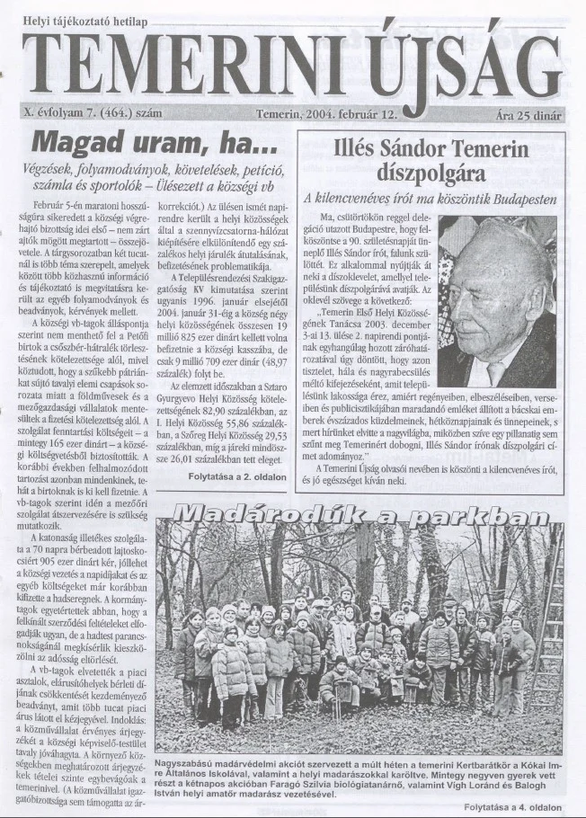 Temerini Újság, 10. évf. 2004. február 12. 7. sz.