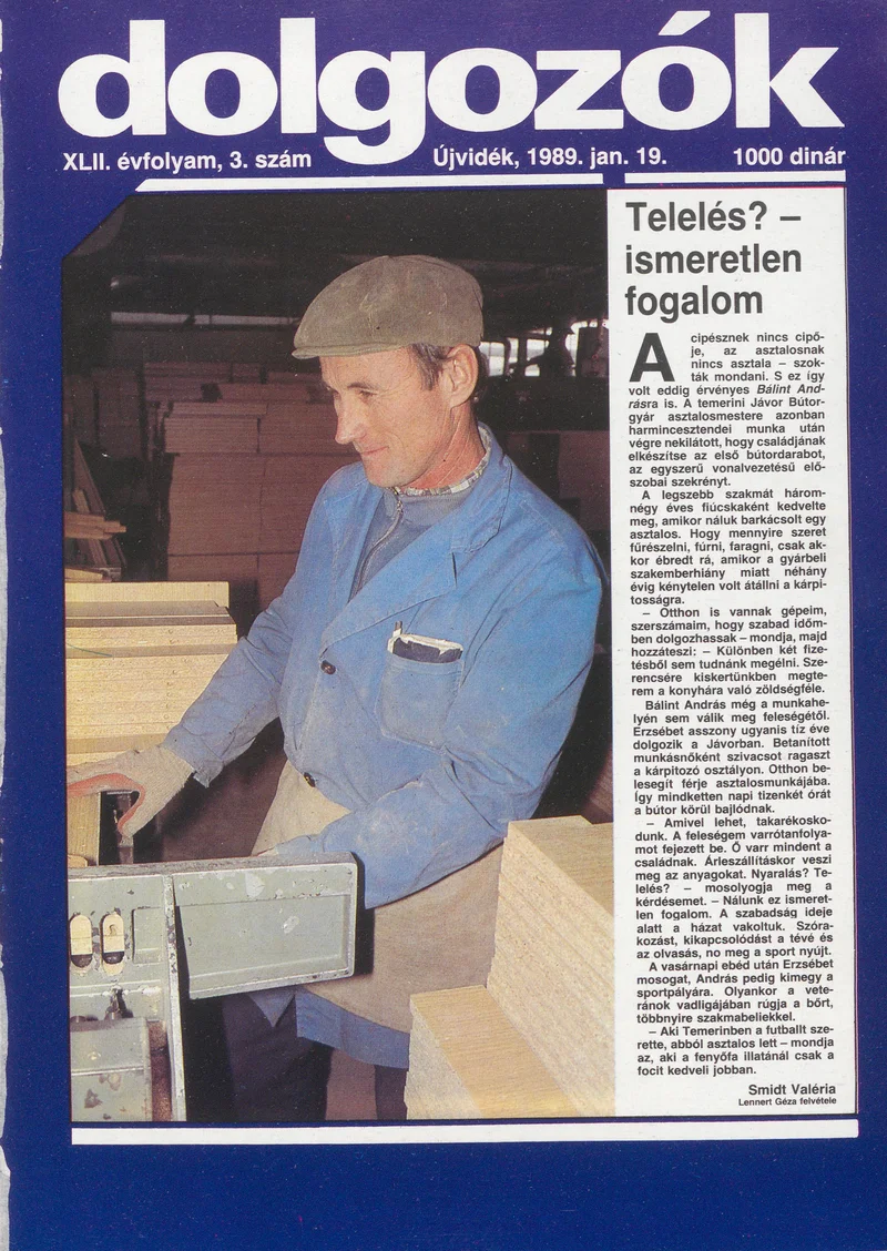 Dolgozók, 43. évf. 1989. január 19. 3. sz.