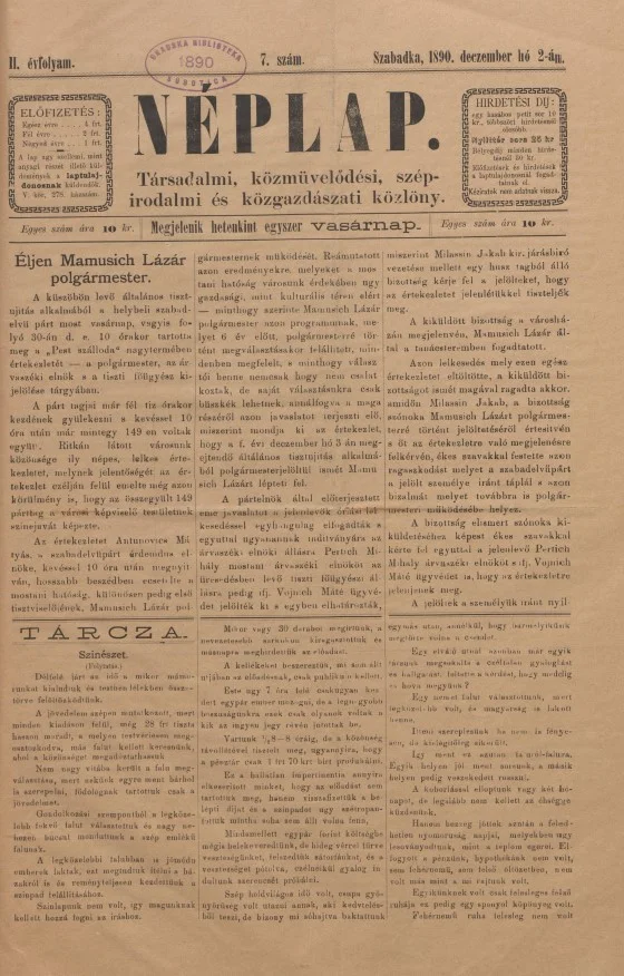Néplap, 4. évf. 1890. december 2. 7. sz.