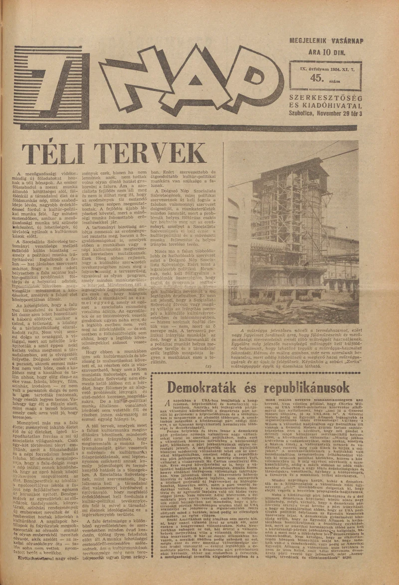 7 Nap, 9. évf. 1954. november 7. 45. sz. 1–12. oldal