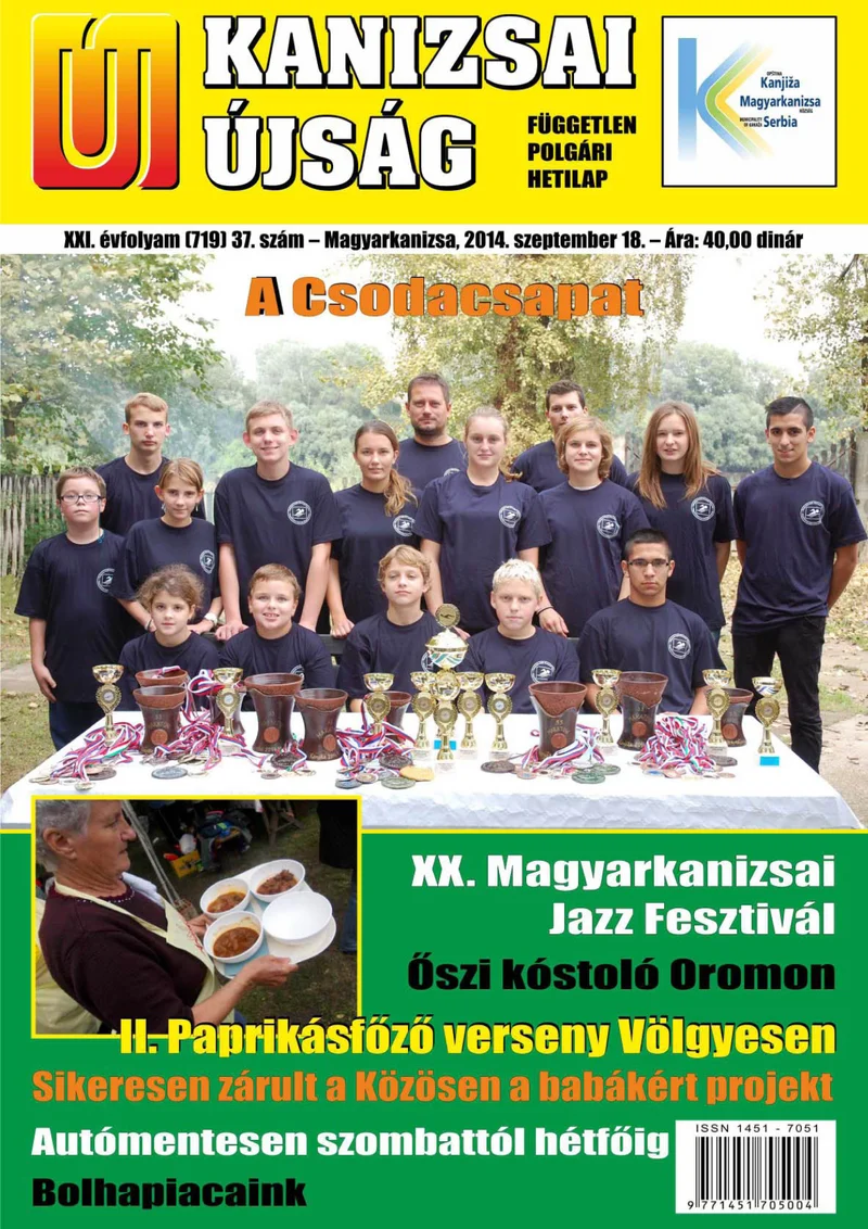 Új Kanizsai Újság, 21. évf. 2014. szeptember 18. 37. sz.