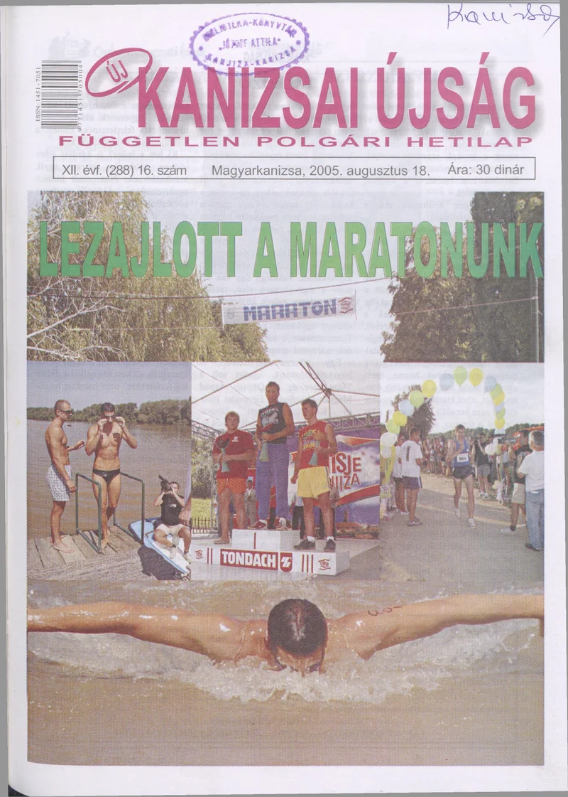 Új Kanizsai Újság, 12. évf. 2005. augusztus 18. 16. sz.