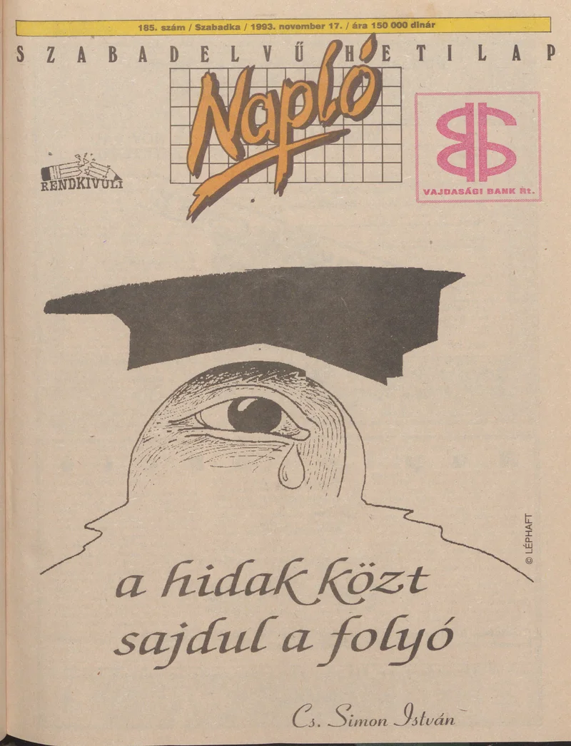 Napló - Szabadelvű hetilap, 4. évf. 1993. november 17. 185. sz.